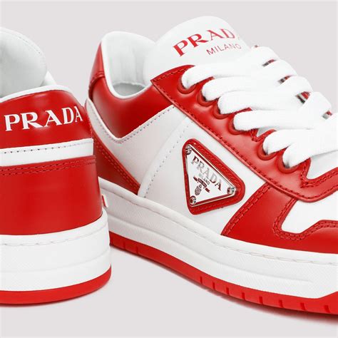 does prada make red bottom shoes|red and white Prada shoes.